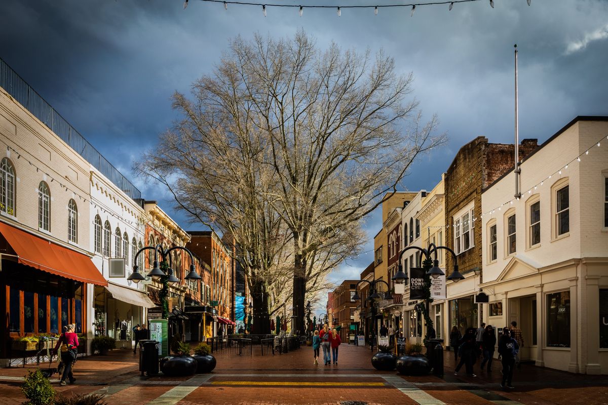 The Downtown Mall in Charlottesville